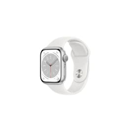 Apple Watch (Series 8) 2022 GPS 41 - Aluminium Silver - Sportband Vit