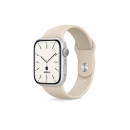 Apple Watch Series 9 (2023) GPS + Mobilnät 41 mm - Rostfritt stål Silver - Sportband Stjärnglans