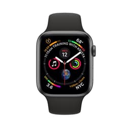 Apple Watch (Series 4) 2018 GPS + Mobilnät 40 - Rostfritt stål Silver - Sportband Svart