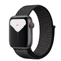 Apple Watch Series 5 (2019) GPS + Mobilnät 40 mm - Aluminium Grå utrymme - Sport loop Svart