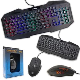 Cortek Keyboard QWERTY Italiensk Bakgrundsbelyst tangentbord XForce Kit Mouse and Keyboard