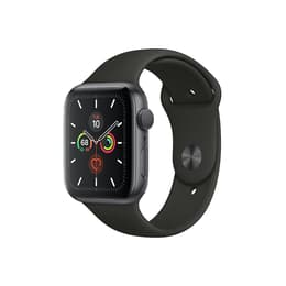 Apple Watch Series 5 (2019) GPS 44 mm - Aluminium Grå utrymme - Sportband Blå