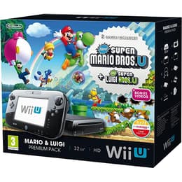 Wii U Premium 32GB - Svart + Super Mario Bros + Super Luigi