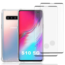 Skal Galaxy S10 5G och 2 st skärmskydd - Återvunnen plast - Genomskinlig