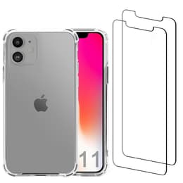 Skal iPhone 11 och 2 st skärmskydd - Återvunnen plast - Genomskinlig