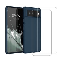 Skal Google Pixel 6 och 2 st skärmskydd - Silikon - Blå