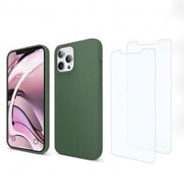 Skal iPhone 13 Pro och 2 st skärmskydd - Silikon - Grön