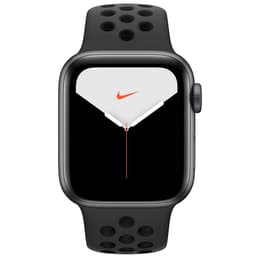 Apple Watch (Series 5) 2019 GPS + Mobilnät 44 - Aluminium Grå utrymme - Nike Sport band Svart