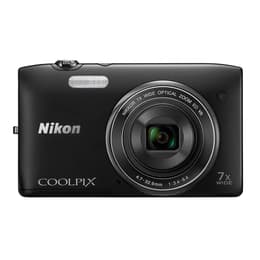 Kompakt Coolpix S3500 - Svart + Nikkor Wide-angle Optical Zoom-NIKKOR ED f/3.4-6.4