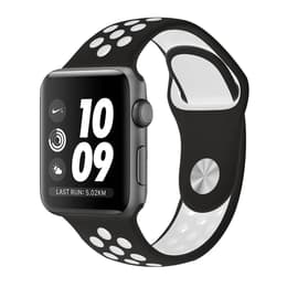 Apple Watch (Series 3) 2017 GPS + Mobilnät 42 - Aluminium Grå utrymme - Sport Nike Svart/Vit