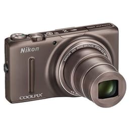 Kompakt Coolpix S9500 - Brun + Nikon Nikkor Wide Optical Zoom ED VR 25-550mm f/3.4-6.3 f/3.4-6.3