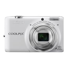 Kompakt Coolpix S6500 - Vit + Nikon Nikkor Wide Optical Zoom 25-300 mm f/3.1-6.5 ED VR f/3.1-6.5