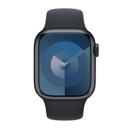 Apple Watch Series 9 (2023) GPS + Mobilnät 45 mm - Aluminium Midnight - Sportband Svart
