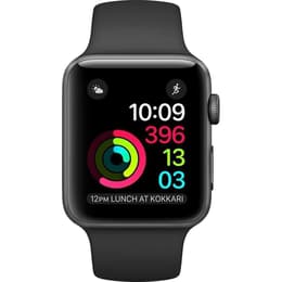 Apple Watch (Series 2) GPS 42 - Aluminium Grå utrymme - Sport-loop Svart