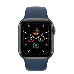 Apple Watch (Series 5) 2019 GPS 44 - Aluminium Grå - Sportband Blå