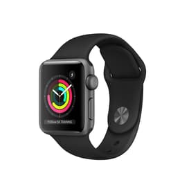 Apple Watch (Series 3) 2017 GPS 42 - Aluminium Grå - Sportband Svart