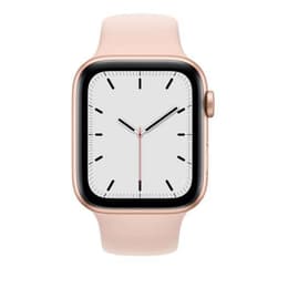 Apple Watch (Series SE) 2020 GPS 44 - Aluminium Guld - Sport-loop Rosa sand