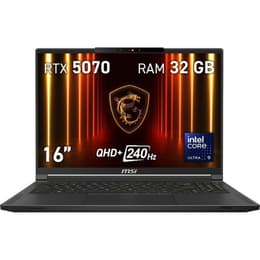 MSI Stealth 16 AI A2HWGG-047ES OLED 16"-tum - Core Ultra 9 285H - 32GB - SSD 1 TBGB NVIDIA GeForce RTX 5070 QWERTY - Engelsk