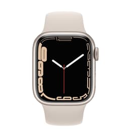 Apple Watch (Series 7) 2021 GPS + Mobilnät 41 - Aluminium Silver - Sportband Stjärnljus