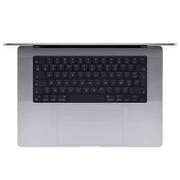 MacBook Pro 16" (2021) - Apple M1 Max med 10-kärnig CPU och 32-kärnig grafikprocessor - 64GB RAM - SSD 1000GB - AZERTY - Fransk