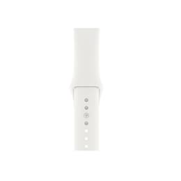 Apple Watch Series 9 (2023) GPS + Mobilnät 45 mm - Aluminium Silver - Sportband Vit