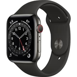 Apple Watch (Series 6) 2020 GPS + Mobilnät 40 - Rostfritt stål Svart - Sportband Svart