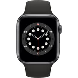 Apple Watch Series 6 (2020) GPS + Mobilnät 40 mm - Rostfritt stål Grafit - Sportband Svart