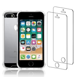 Skal iPhone SE(2016) och 2 st skärmskydd - Återvunnen plast - Genomskinlig