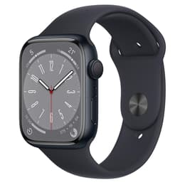 Apple Watch Series 8 (2022) GPS 45 mm - Aluminium Midnight - Sportband Svart