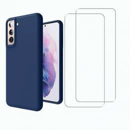 Skal Galaxy S21 5G och 2 st skärmskydd - TPU - Blå
