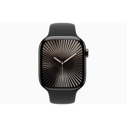 Apple Watch Series 10 (2024) GPS + Mobilnät 42 mm - Titan skiffer - Sportband Svart