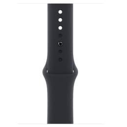 Apple Watch Series 9 (2023) GPS + Mobilnät 45 mm - Rostfritt stål Grafit - Sportband Midnight
