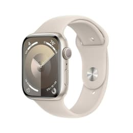 Apple Watch () 2023 GPS + Mobilnät 45 - Aluminium Stjärnglans - Sportband Stjärnljus