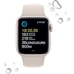 Apple Watch Series SE 2 (2022) GPS + Mobilnät 40 mm - Aluminium Stjärnglans - Sportband Stjärnglans