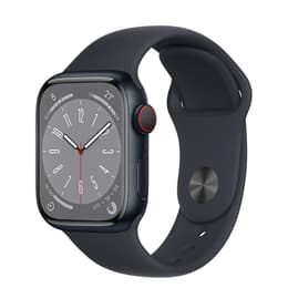 Apple Watch (Series 8) 2022 GPS + Mobilnät 41 - Aluminium Svart - Sportband Svart