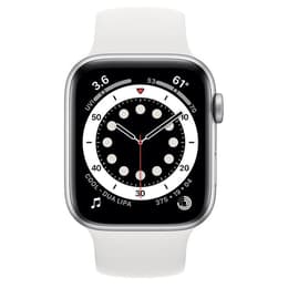Apple Watch Series 6 (2020) GPS 44 mm - Aluminium Silver - Sportband Vit