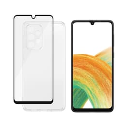 Skal Galaxy A33 5G och skyddsskärm - Silikon - Genomskinlig