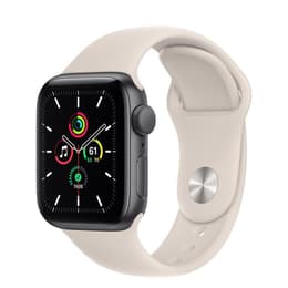 Apple Watch (Series 5) 2019 GPS 40 - Aluminium Grå - Sportband Vit