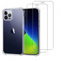 Skal iPhone 13 Pro Max och 2 st skärmskydd - TPU - Genomskinlig