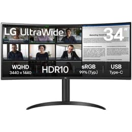 34-tum LG 34WR55QK-B 3440 x 1440 LED Monitor Svart