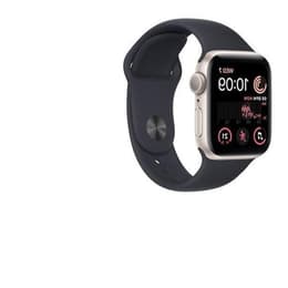 Apple Watch Series SE 2 (2022) GPS 44 mm - Aluminium Stjärnglans - Sportband Svart