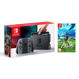 Switch 32GB - Grå + Zelda Breath Of The Wild