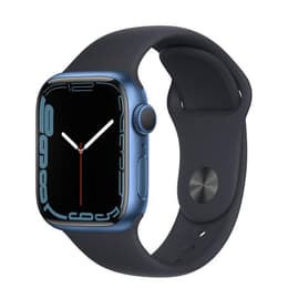 Apple Watch Series 7 (2021) GPS 41 mm - Aluminium Blå - Sportband Svart