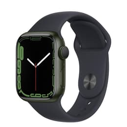 Apple Watch (Series 7) 2021 GPS 41 - Aluminium Grön - Sportband Svart
