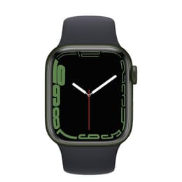 Apple Watch (Series 7) 2021 GPS 41 - Aluminium Grön - Sportband Svart