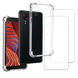 Skal Galaxy Xcover 5 och 2 st skärmskydd - TPU - Genomskinlig