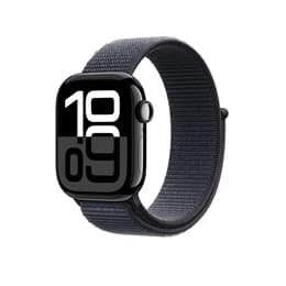 Apple Watch Series 10 (2024) GPS + Mobilnät 46 mm - Aluminium gagatsvart - Sport loop Blå
