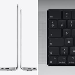 MacBook Pro 14" (2021) - Apple M1 Max med 10-kärnig CPU och 24-kärnig grafikprocessor - 32GB RAM - SSD 1000GB - AZERTY - Fransk