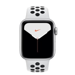 Apple Watch (Series 5) 2019 GPS 40 - Aluminium Silver - Nike Sport band Rent plainum/svart