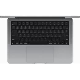 MacBook Pro 14" (2023) - Apple M3 med 8-kärnig CPU och 10-kärnig grafikprocessor - 8GB RAM - SSD 512GB - Standardskärm - AZERTY - Fransk